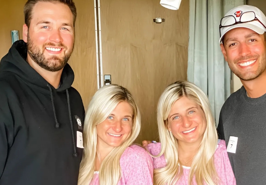 Twin sisters got married on the same day to two cousins, became pregnant at the same time, and gave birth to their sons on the same day – just a few hours apart