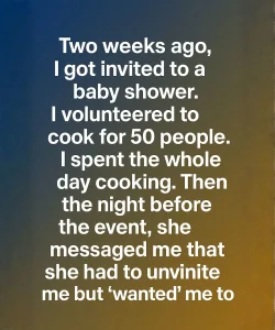 Uninvited—but Still Expected to Cook? Here’s How I Responded with Self-Respect