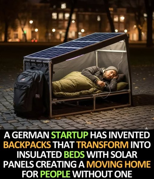 German Startup Creates Life-Saving Backpack That Transforms into a Warm Bed for the Homeless
