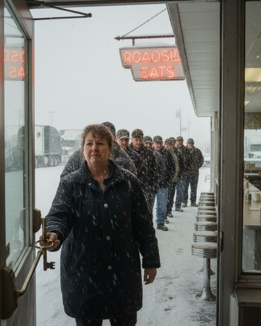 She Opened Her Diner to 12 Stranded Truckers — Their Response Changed Her Life