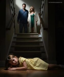 The call came from the hospital: my 7-year-old daughter had been rushed to the ER. I rushed there, heart pounding, and found her barely conscious. “Mom, I’m sorry… Dad was with Aunt Serena in your bed. When they saw me, he threw me down the stairs. They’re still there, drinking whiskey…”