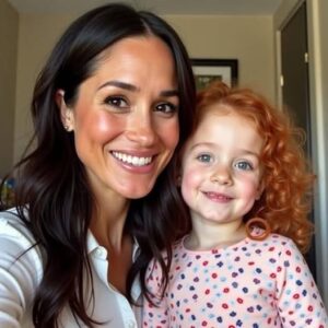 Meghan Markle publicly shared a photo of her daughter, Lilibet, for the first time, leaving the entire UK stunned. She declared: “Look at my daughter’s red hair, and Lilibet’s biological father turns out to be…