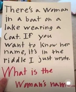 Theres a Woman in a Boat Riddle, Try to Solve the Viral Riddle