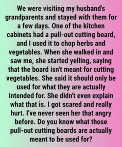 Did You Know? The Original Use of Your Kitchen’s Pull-Out Cutting Board