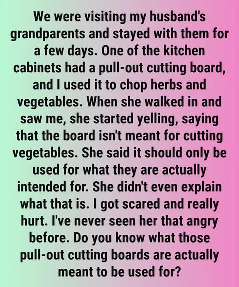 Did You Know? The Original Use of Your Kitchen’s Pull-Out Cutting Board