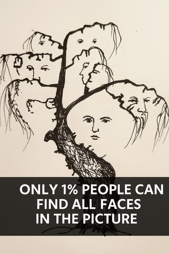 Most People Fail This Test — Can You Find All the Faces in the Picture?