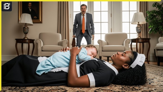 The billionaire came home and found his black maid sleeping on the floor with his 1-year-old twin children — and the shocking ending…