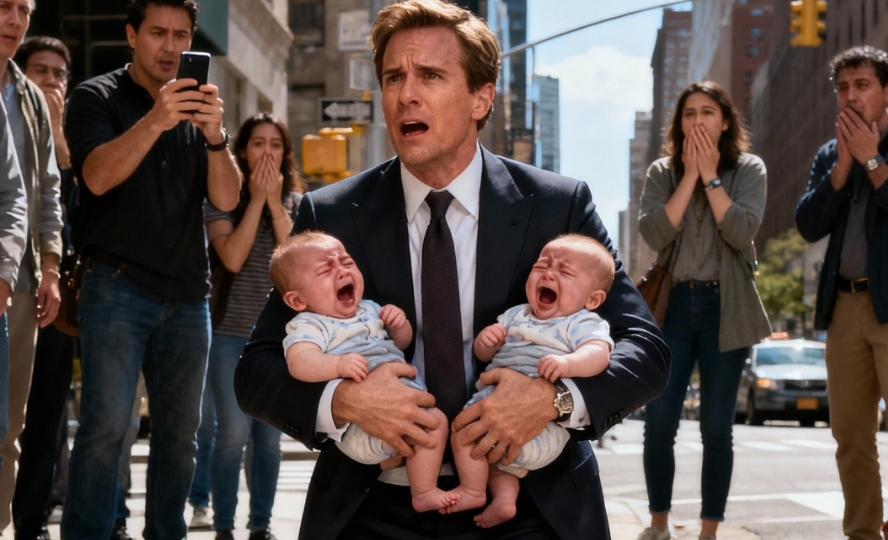 A homeless woman fell to the ground by the side of the road, while her two-year-old twin toddlers cried helplessly — and when a billionaire happened to walk by, he was sh0cked to discover the children looked just like him.