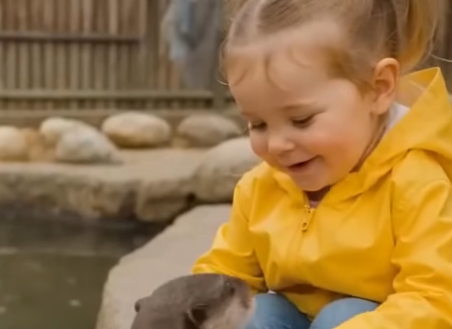 A Typical Zoo Day Turned Extraordinary When an Otter Connected with a Young Girl