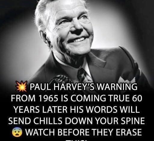Paul Harvey Warned Us in 1965, His Words Are Hauntingly True Today!