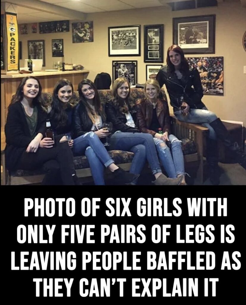 The internet is baffled by this optical illusion of six girls with only five pairs of legs