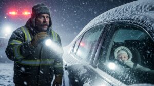 I Thought It Was Just a Pile of Snow Until I Saw the Tiny Hand Pressed Against the Glass.