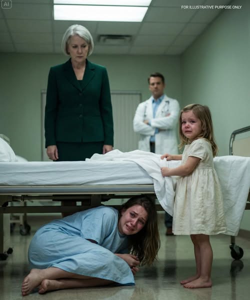 Right after I gave birth, my daughter told me to hide under the hospital bed… and what I heard next made my bl00d run cold.