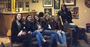 The internet is baffled by this optical illusion of six girls with only five pairs of legs