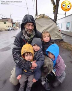 A father of four living in a tent selflessly donates his last $2 to a stranger at a gas station