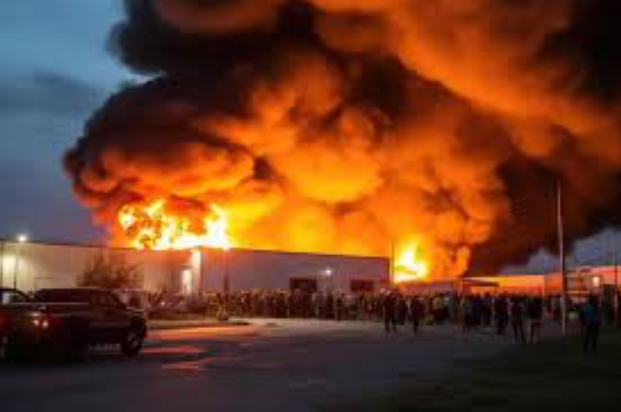 A few hours ago a big fire broke out in M… See more