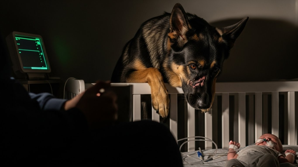 They Said My K9 Was a Weapon, But When I Let Him Near My Dying Baby, He Did Something That Left the Doctors Speechless and Terrified Me to My Core.