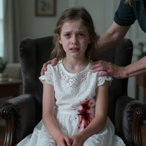 MY SEVEN-YEAR-OLD SISTER MAYA SAT RIGID IN HER WHITE SUNDAY DRESS WHILE MY AUNT SNAPPED AT HER TO STOP FIDGETING AND SHOW SOME STRENGTH FOR ONCE. ‘SIT STILL AND STOP EMBARRASSING THIS FAMILY WITH YOUR WEAKNESS,’ MY UNCLE GROWLED AS SHE CLENCHED HER TEETH UNTIL HER GUMS BLED JUST TO OBEY THEM. NONE OF THEM NOTICED THE DARK VIOLET STAIN SPREADING ACROSS THE FABRIC UNTIL MY GRANDFATHER WALKED IN AND SAW THE AGONY THEY HAD FORCED HER TO HIDE.