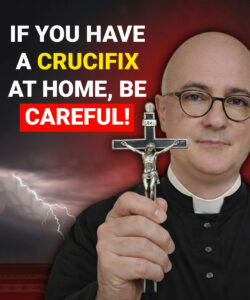 What is the meaning of having a cross in the home and how do some beliefs interpret its influence on the environment?