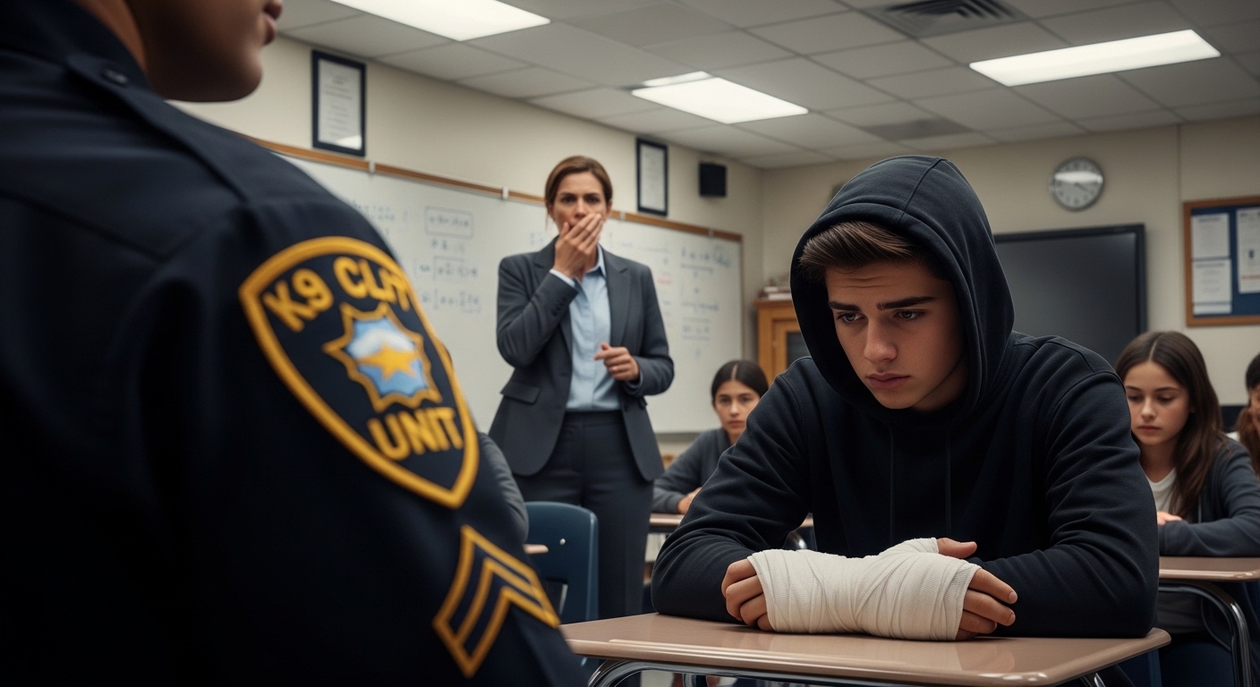 I Forced A Student To Remove His Gloves During A Drug Sweep. The Police Dog Whimpered Before I Even Saw The Horror Underneath.
