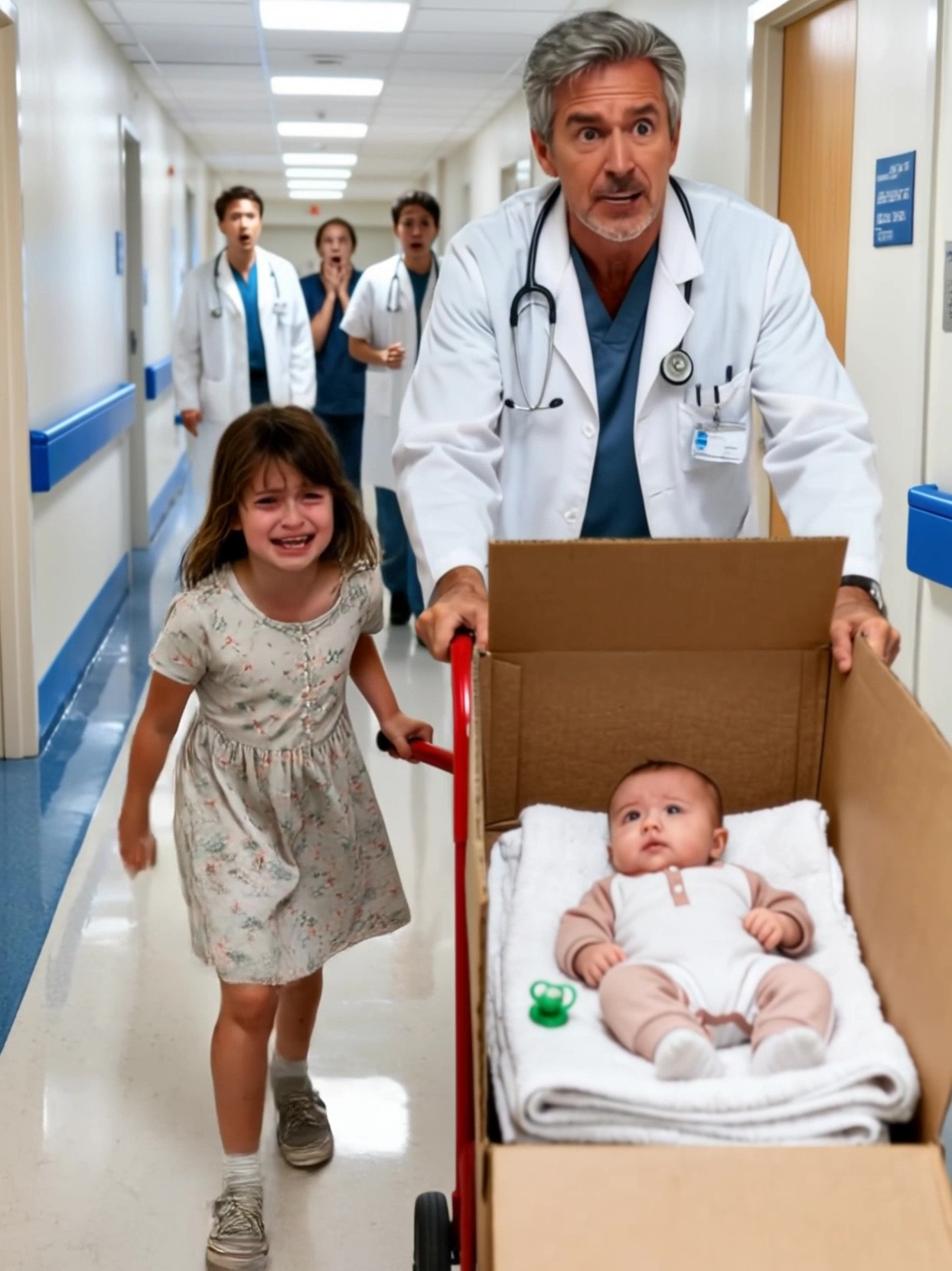 A Doctor Thought It Was Just an Old Cardboard Box—Until a Barefoot Girl Whispered, “Mom Was Going to Throw Him Away…” and the Entire ER Froze