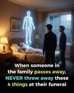 Objects that should not be placed in a coffin according to religious beliefs and spiritual traditions.