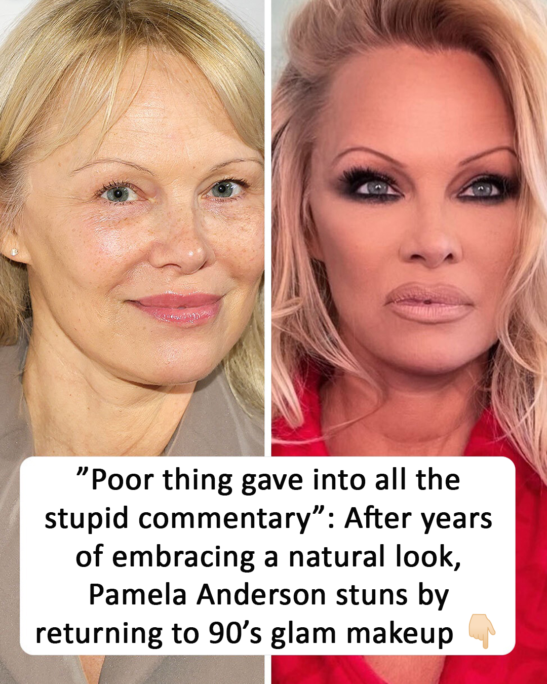“The world bullied Pamela back into wearing makeup and that is not okay”…
