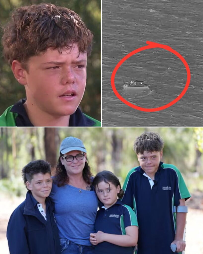 “NOT TODAY!” — THE 13-YEAR-OLD WHO TORE OFF HIS LIFE JACKET AND FOUGHT THE OCEAN FOR FOUR HOURS TO SAVE HIS FAMILY. A heart-stopping survival story out of Western Australia has left the world in awe after 13-year-old Austin Appelbee made an unthinkable choice when violent winds dragged his family nearly 14km offshore — at the razor’s edge between life and death, Austin ripped off his life jacket to swim faster and plunged alone into the open sea, battling brutal waves and exhaustion for hours until he reached land and raised the alarm, triggering a massive rescue operation; police have called him a “superhero,” his mother calls him her “guardian angel,” and those who know the full story say the most chilling part isn’t the distance or the time — it’s the moment a terrified child looked at the ocean and decided, not today, refusing to let his family disappear beneath the waves.