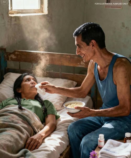 I cared for my paralyzed wife for 5 years. The day I forgot my wallet and returned home, as I opened the door… I was left breathless.