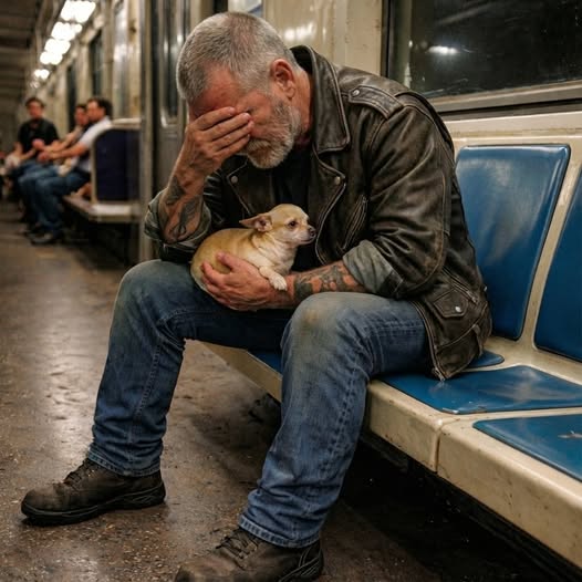 The Biker Who Wept for His Dying Dog And The Subway That Learned Compassion