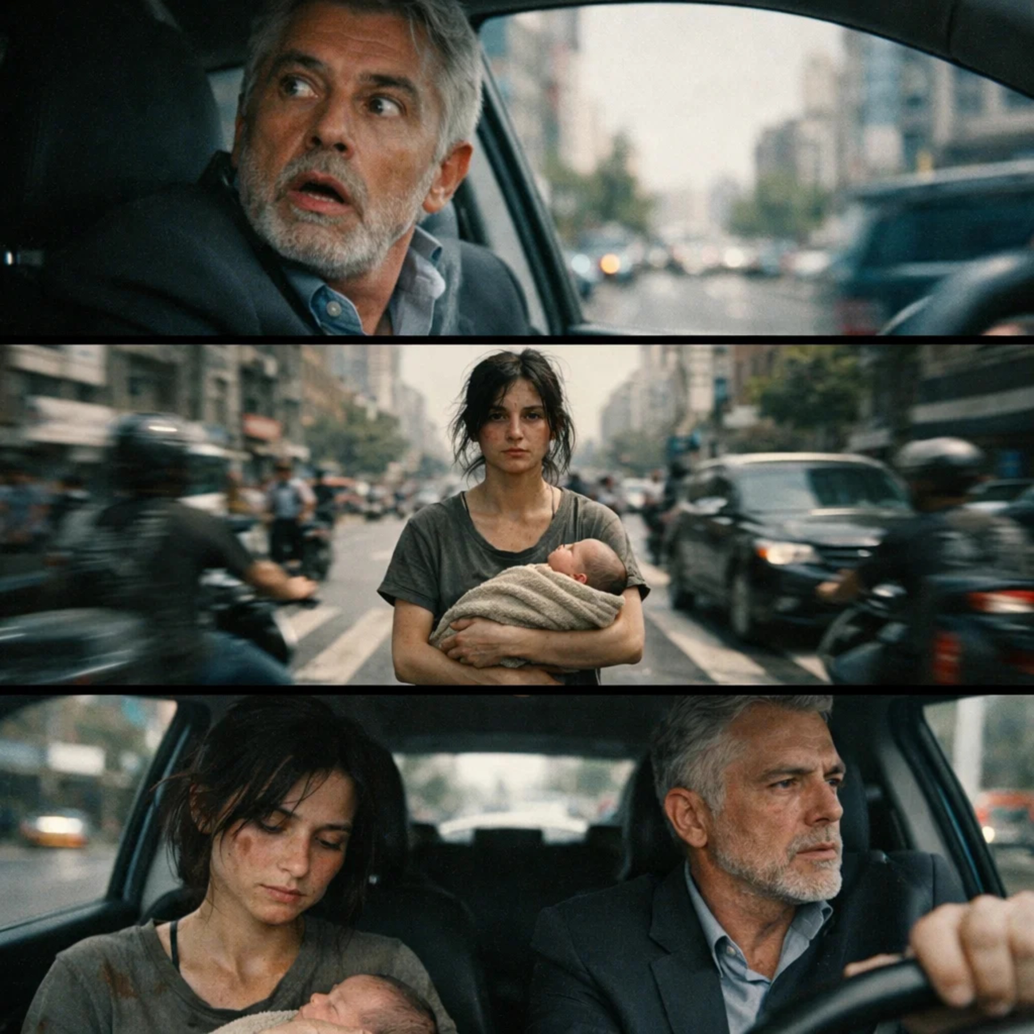 I saw my daughter begging in the street while carrying her baby… She told me her husband had… When I stopped at the red light, I saw my daughter begging, counting coins while holding her baby in her arms