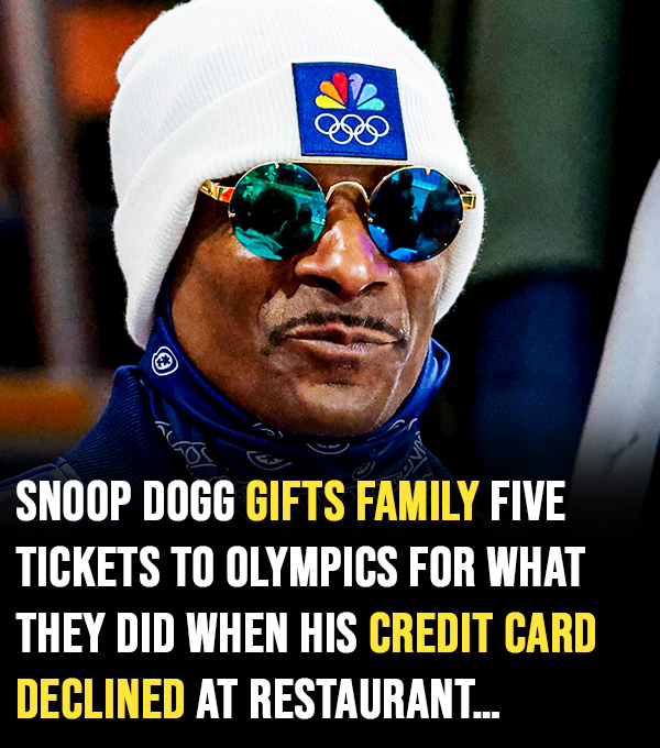 Snoop Dogg gifts family five tickets to Olympics for what they did when his credit card declined at restaurant
