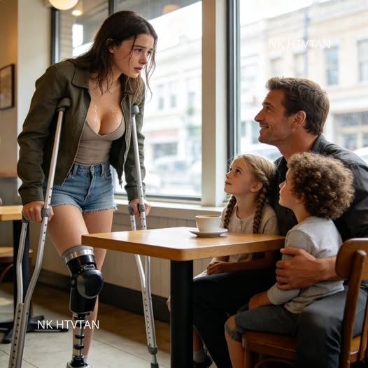 “Can I sit here?” The one-legged girl asked the single father. His answer made her burst into tears.