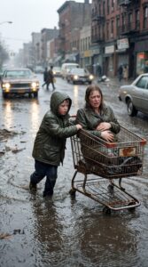 When cars sped past a pregnant woman stranded in a flooded street, a homeless twelve-year-old boy stepped out of the rain to help her. Days later, a black SUV pulled up to the soup kitchen—and he froze.