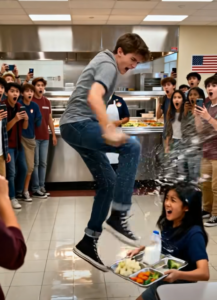 The Day the Quiet Cafeteria Fell Silent as an Old Lunch Lady Stepped Forward and Said ‘You Just Made a Very Serious Mistake,’ Revealing the Forgotten Gold Medal That Changed a Bully’s Future and Turned an Ordinary School Lunch into a Moment No One Would Ever Forget