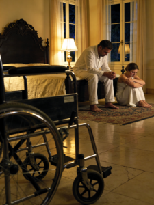 My mother-in-law forced me to marry a rich but disabled man. On our wedding night, I lifted him to lay him in bed; we fell, and it was at that moment that I discovered a shocking truth…