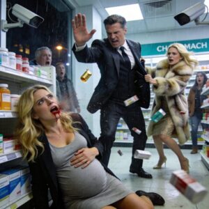“Shut your mouth. You’re a financial burden.” That’s what my billionaire husband said before slapping me in the middle of a pharmacy—for asking for prenatal vitamins. Eight months pregnant, broke, bleeding, I collapsed to the floor while he paid for his mistress’s luxury cream. What he didn’t know was that my uncle, a U.S. senator, was standing right behind him. And when the golden object fell from his pocket, his empire began to collapse.