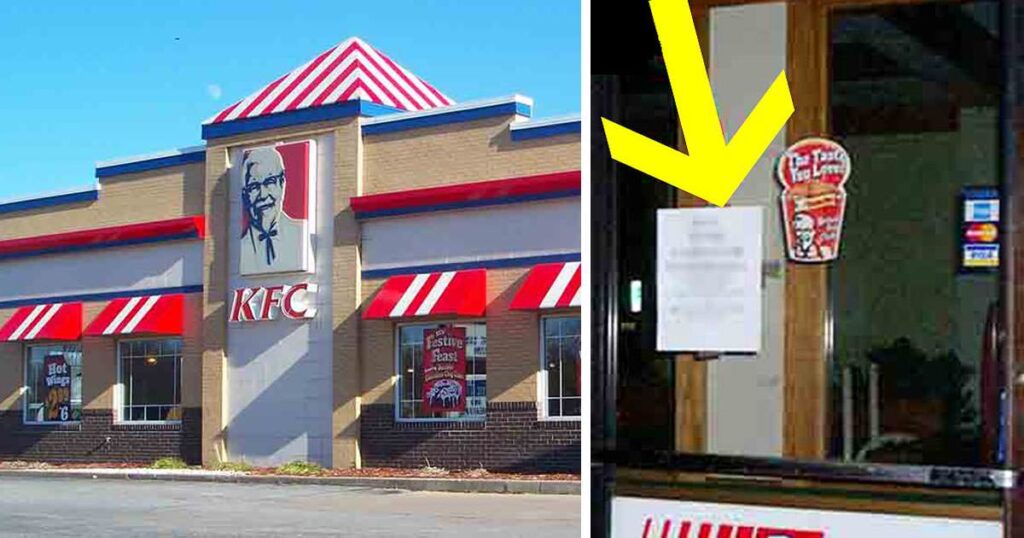 Customers rage over sign on KFC door