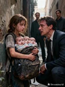 POOR GIRL FINDS ABANDONED TRIPLETS… UNAWARE THEY ARE THE LOST CHILDREN OF A MILLIONAIRE