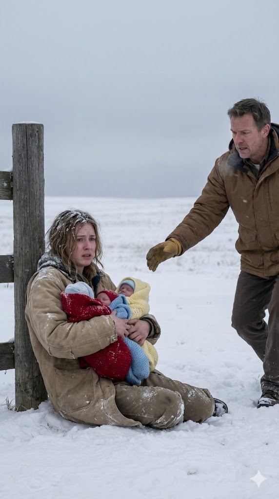 A Millionaire Saw a Young Mother Abandoned on the Freezing Plains With Her Three Newborn Daughters by the Man She Trusted Most — One Decision Slowly Changed Everything