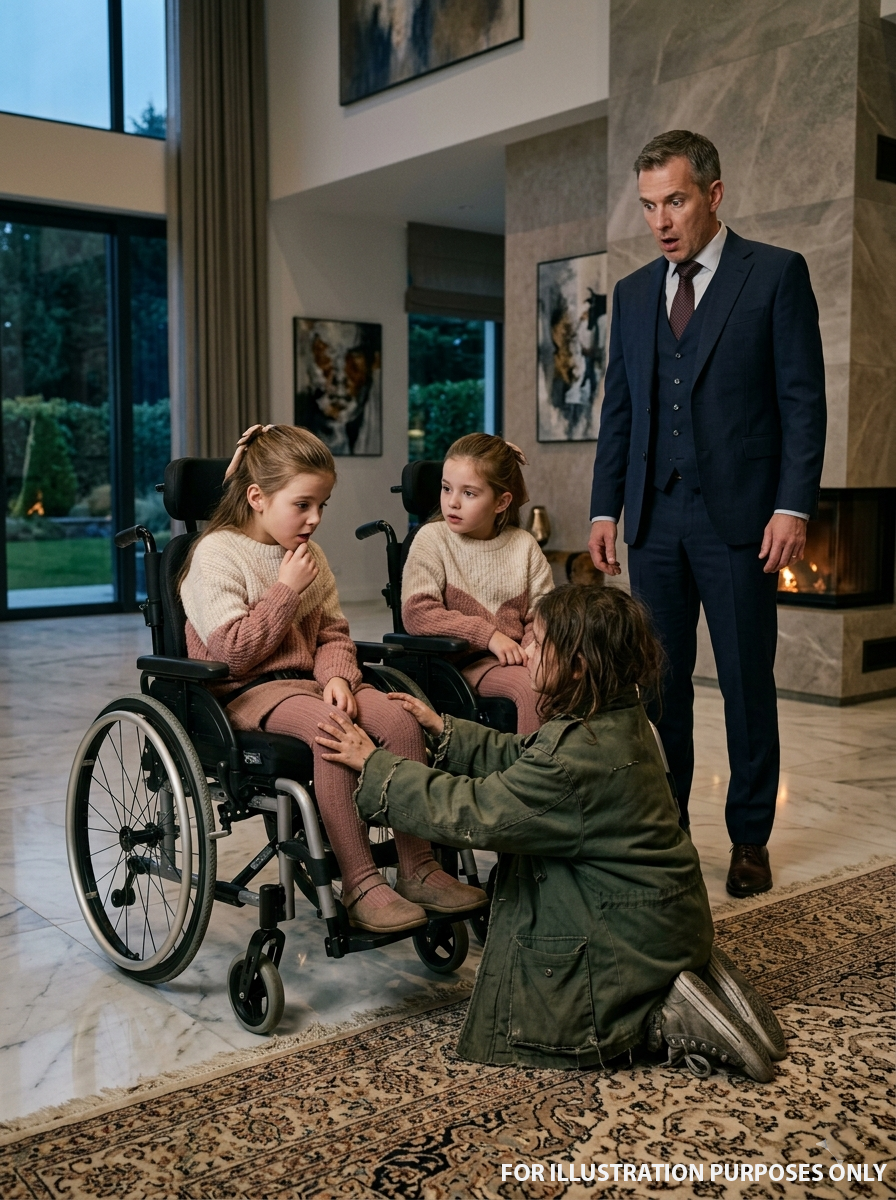A Billionaire Mocked A 7-Year-Old Homeless Girl With A Cruel Promise — But When She Touched His Paralyzed Twins’ Legs, He Was Left Completely Speechless