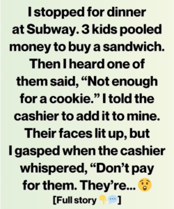 I walked into Subway thinking it was just a simple favor—but then the cashier leaned over and whispered something that changed everything.