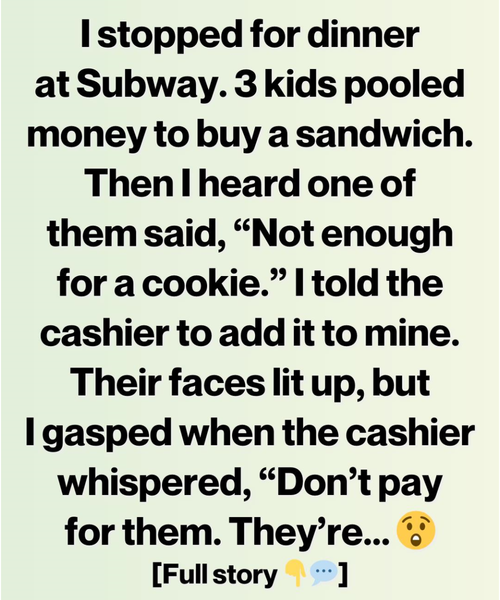 I walked into Subway thinking it was just a simple favor—but then the cashier leaned over and whispered something that changed everything.
