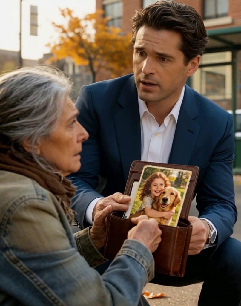 He Gave a Homeless Woman $100… But She Saw the Photo of His Daughter and Shouted a Name That Changed Everything