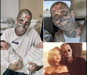Heavily tattooed dad faces backlash before wife reveals the truth