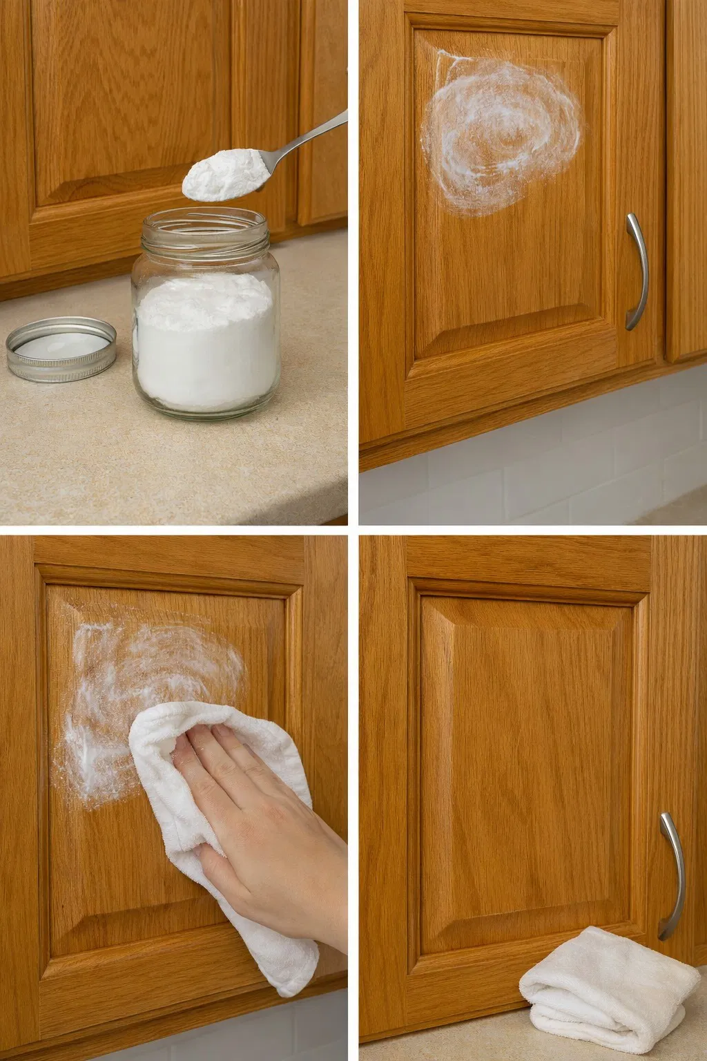 Greasy and dirty kitchen cabinets, use this miracle ingredient to make them shine: like new