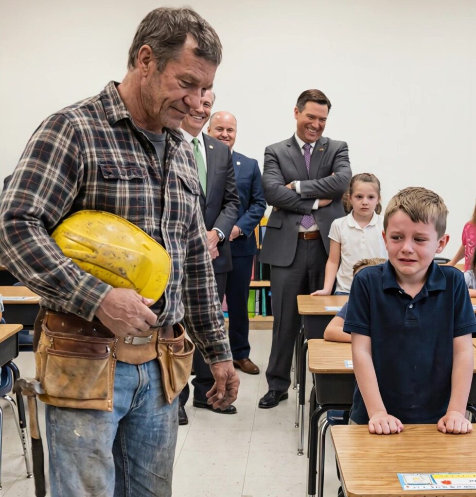 They Mocked My Grease‑Stained Toolbelt… Until One Boy’s Trembling Confession Silenced the Room