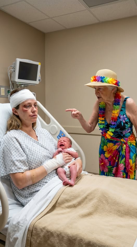 After my car accident, Mom refused to take my six-week-old baby, saying, “Your sister never has these emergencies.” She went on a Caribbean cruise. From my hospital bed, I hired care and stopped the $4,500-a-month support I had paid for nine years—$486,000. Hours later, Grandpa walked in and said…