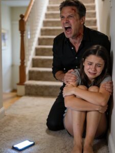 My wife had just left for the store when my 7-year-old daughter whispered: “We have to get out. Right now.” I laughed: “Why?” She pointed upward and trembled: “We don’t have time. We have to leave this house now.” I grabbed the car keys and headed to the police station… and that was when it happened…