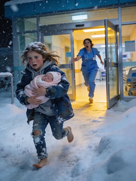 A bruised 7-year-old girl walked into the emergency room carrying her baby sister in her arms — and what she whispered made the entire hallway fall silent